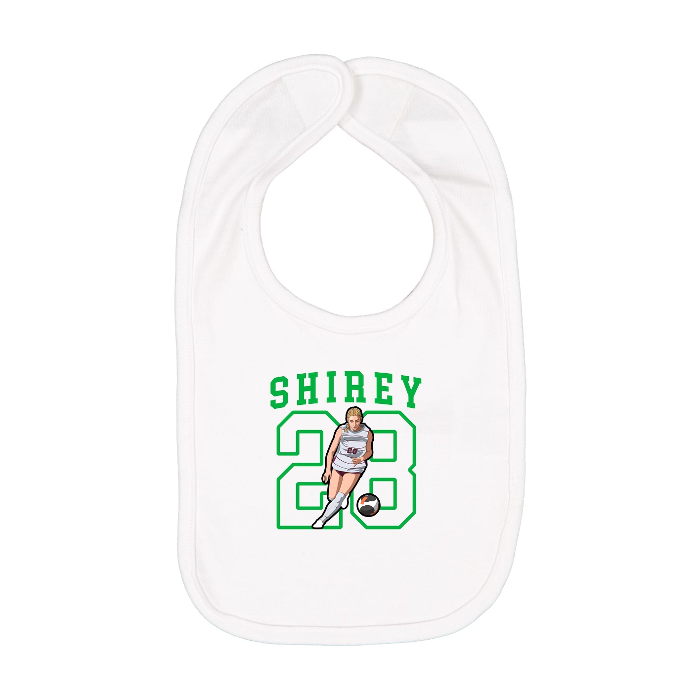 Infant Bib — Shirsey in White