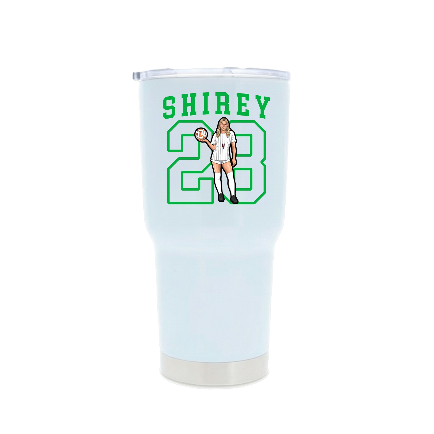 30oz Stainless Steel Tumbler — Shirsey in White