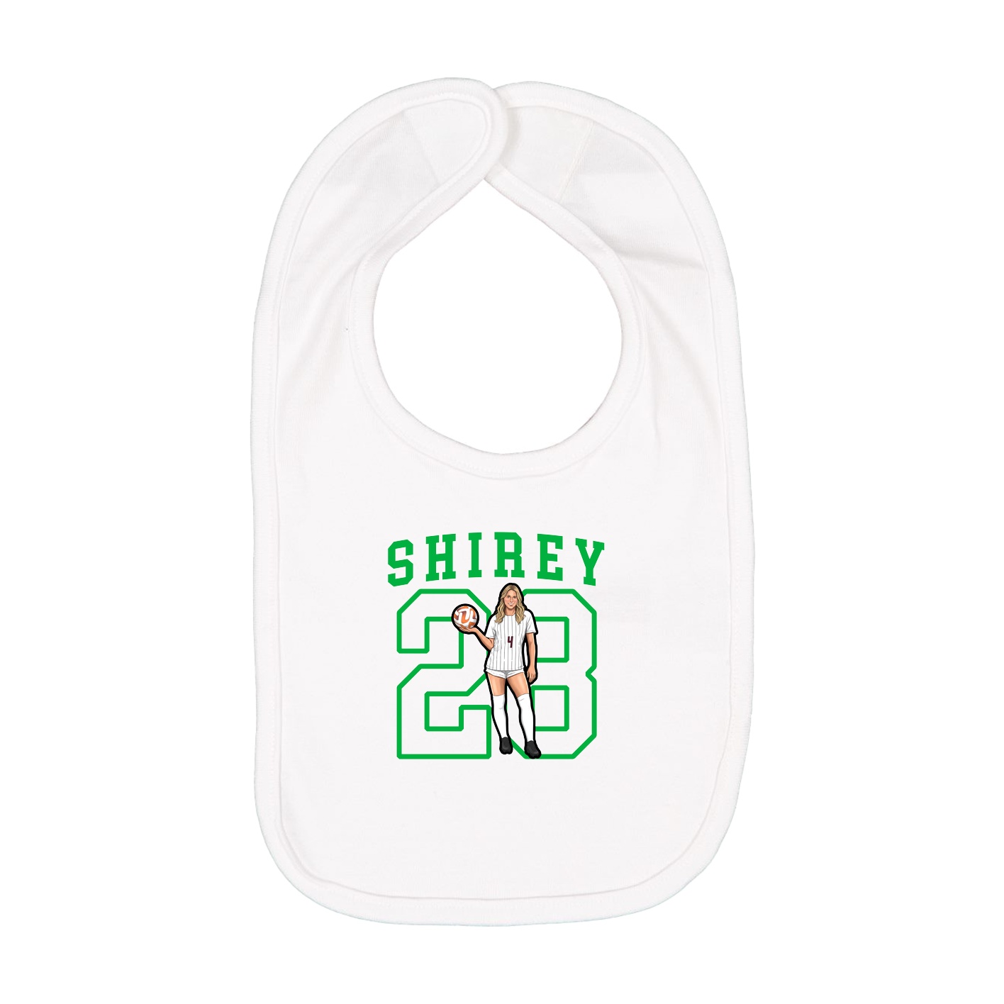 Infant Bib — Shirsey in White