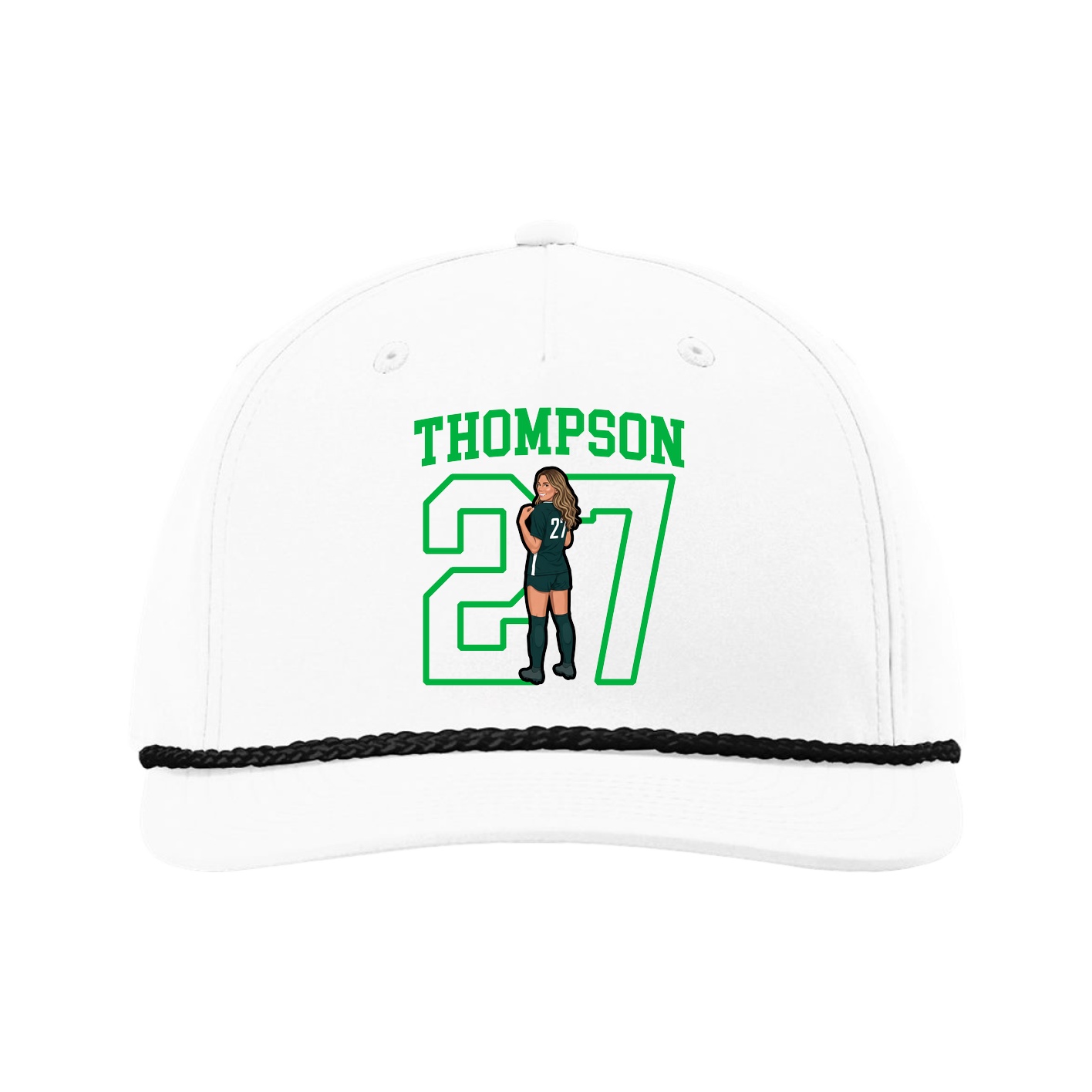 Five-Panel Classic Rope Cap — Shirsey in White