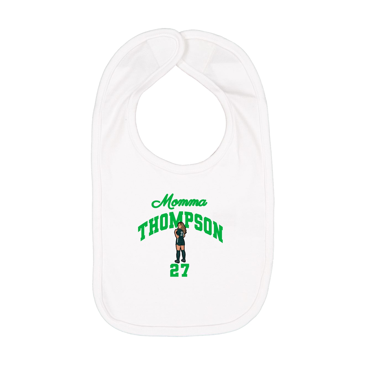 Infant Bib — Mothers Day Arch in White