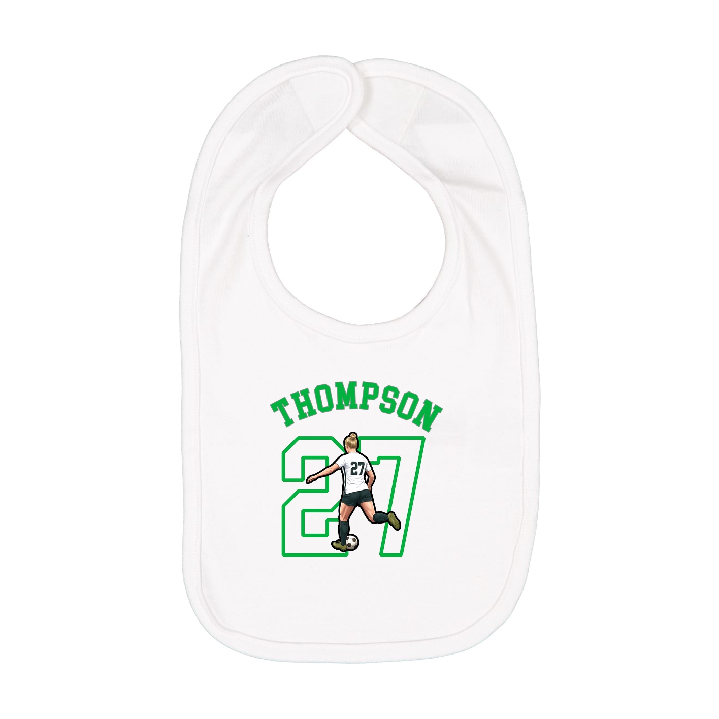 Infant Bib — Shirsey Arch in White