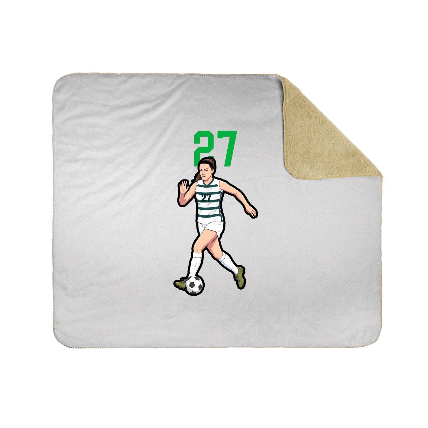 Throw Blanket — Number Top in White