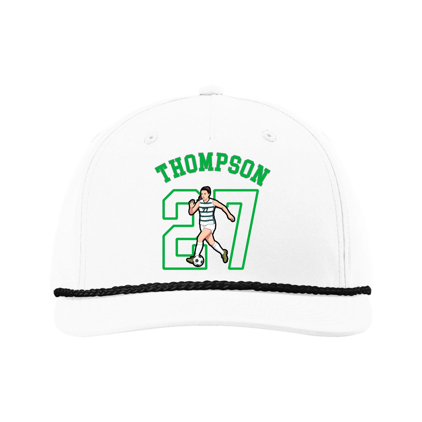 Five-Panel Classic Rope Cap — Shirsey Arch in White