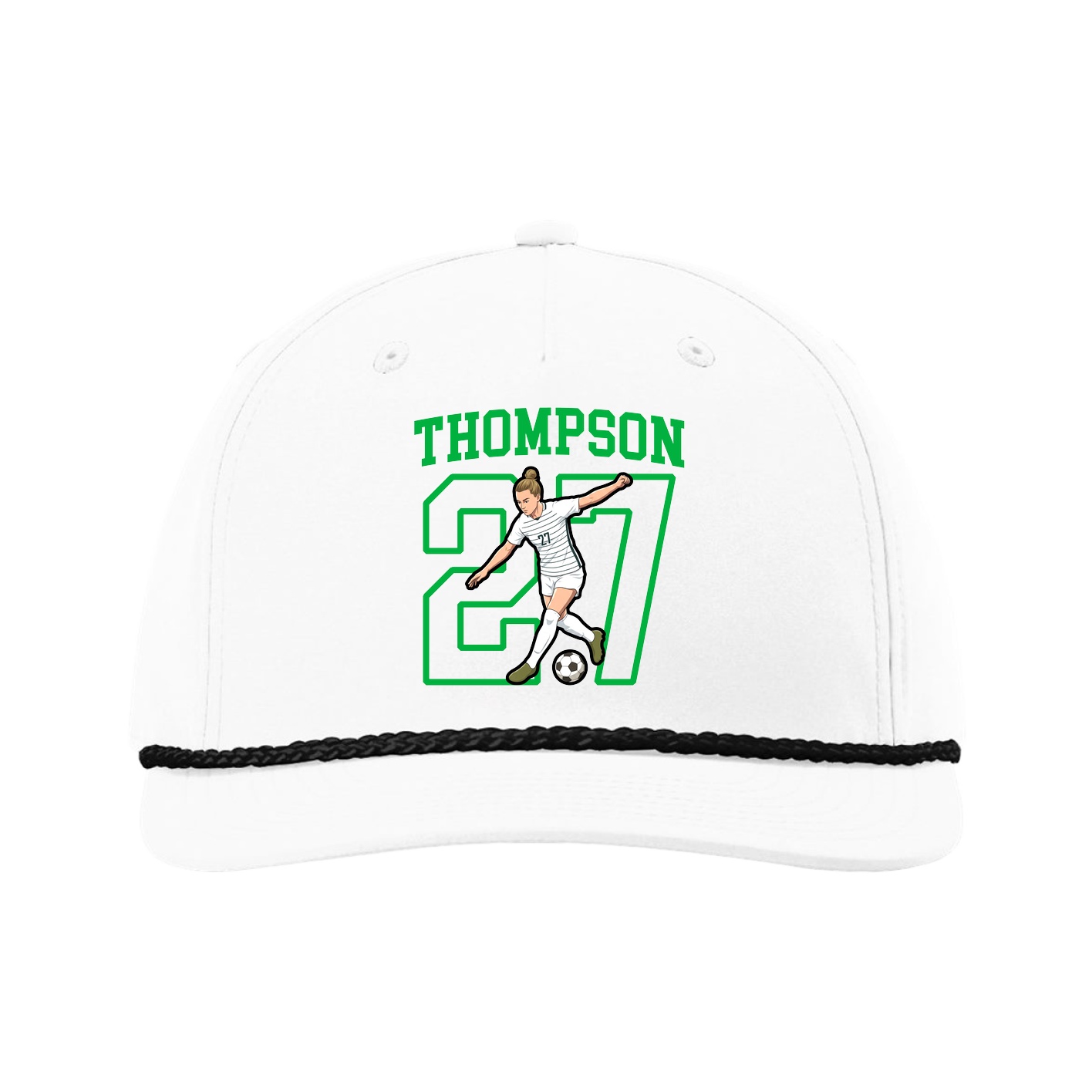 Five-Panel Classic Rope Cap — Shirsey in White
