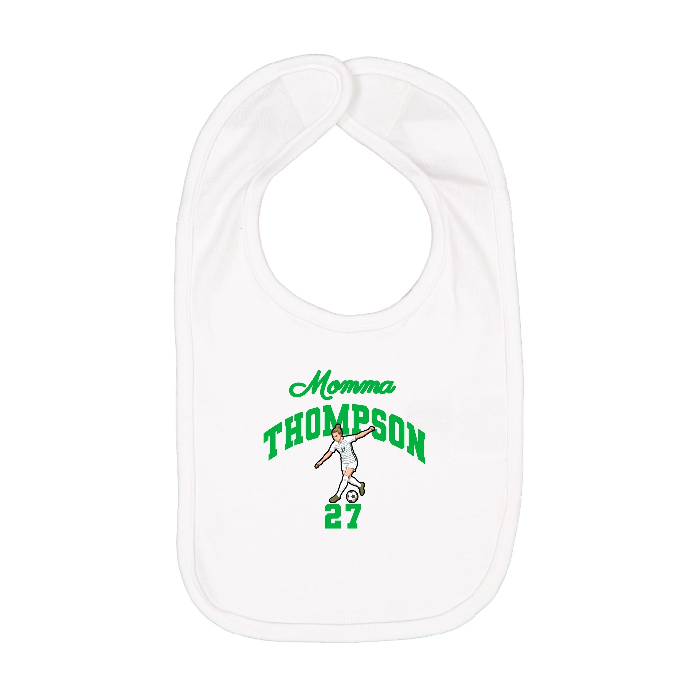 Infant Bib — Mothers Day Arch in White