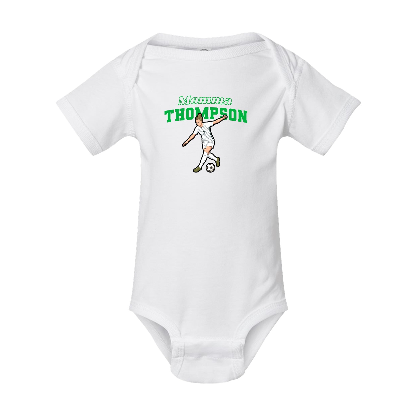 Baby Onesie — Mothers Day Block in White