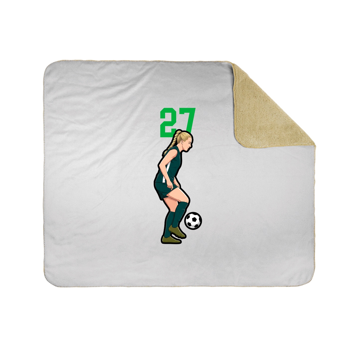 Throw Blanket — Number Top in White