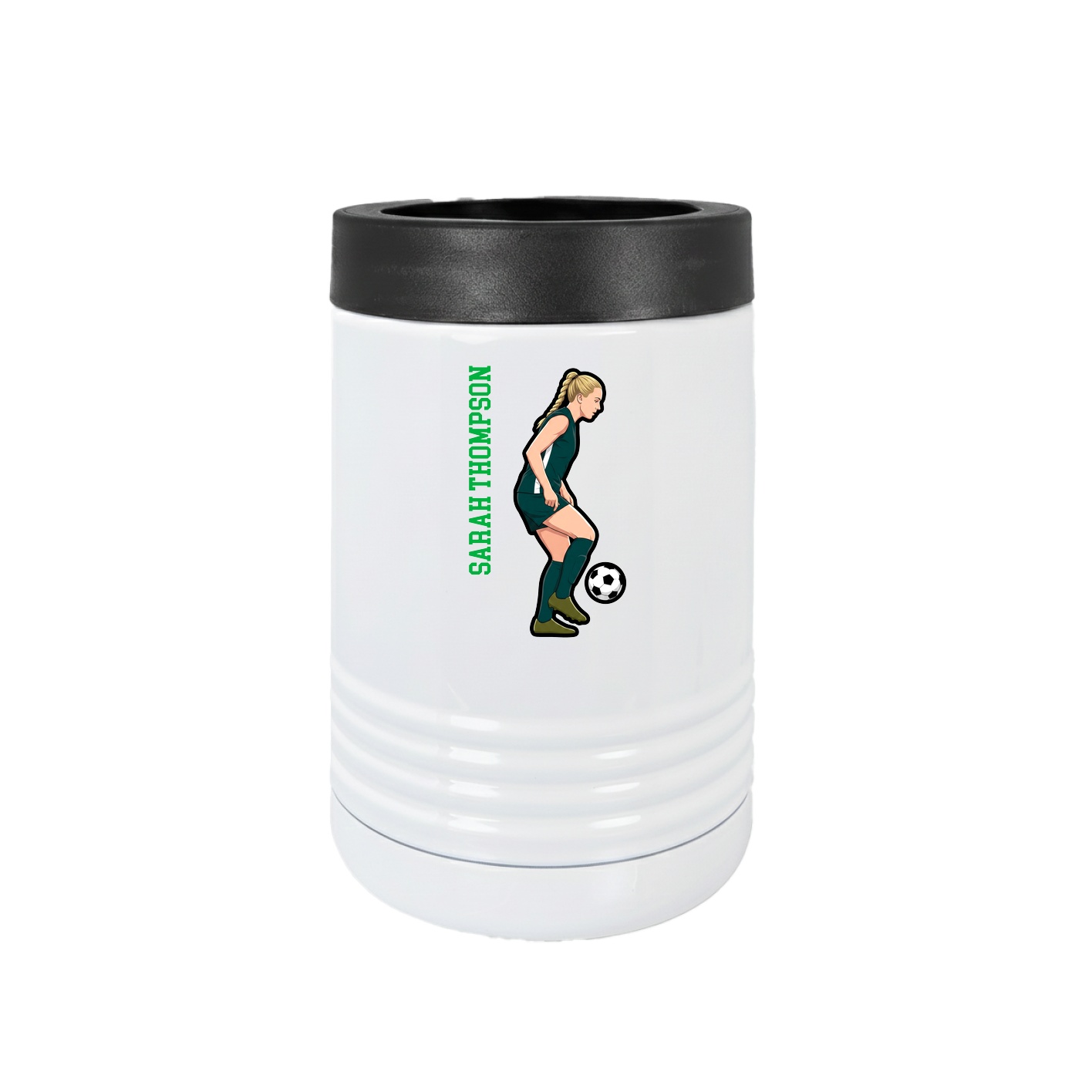 Beverage Holder — Name Vertical in White