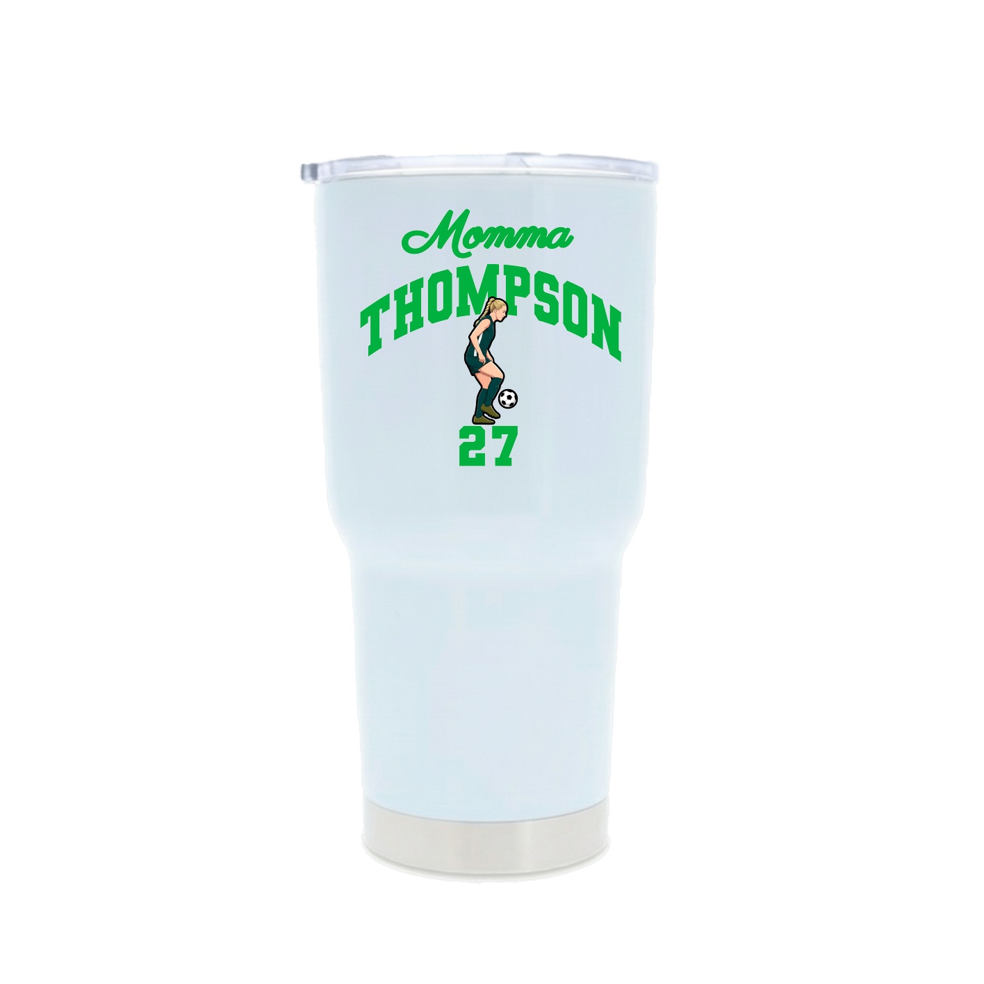 30oz Stainless Steel Tumbler — Mothers Day Arch in White