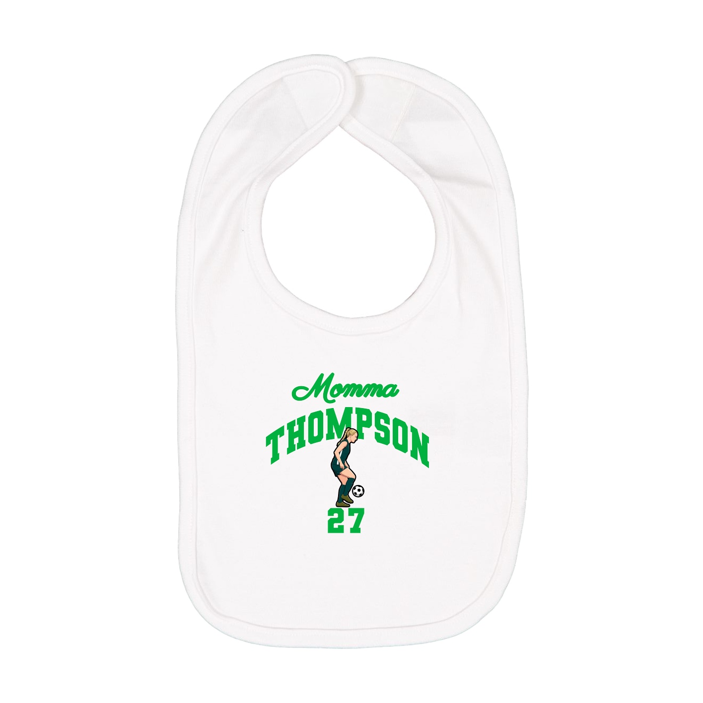 Infant Bib — Mothers Day Arch in White