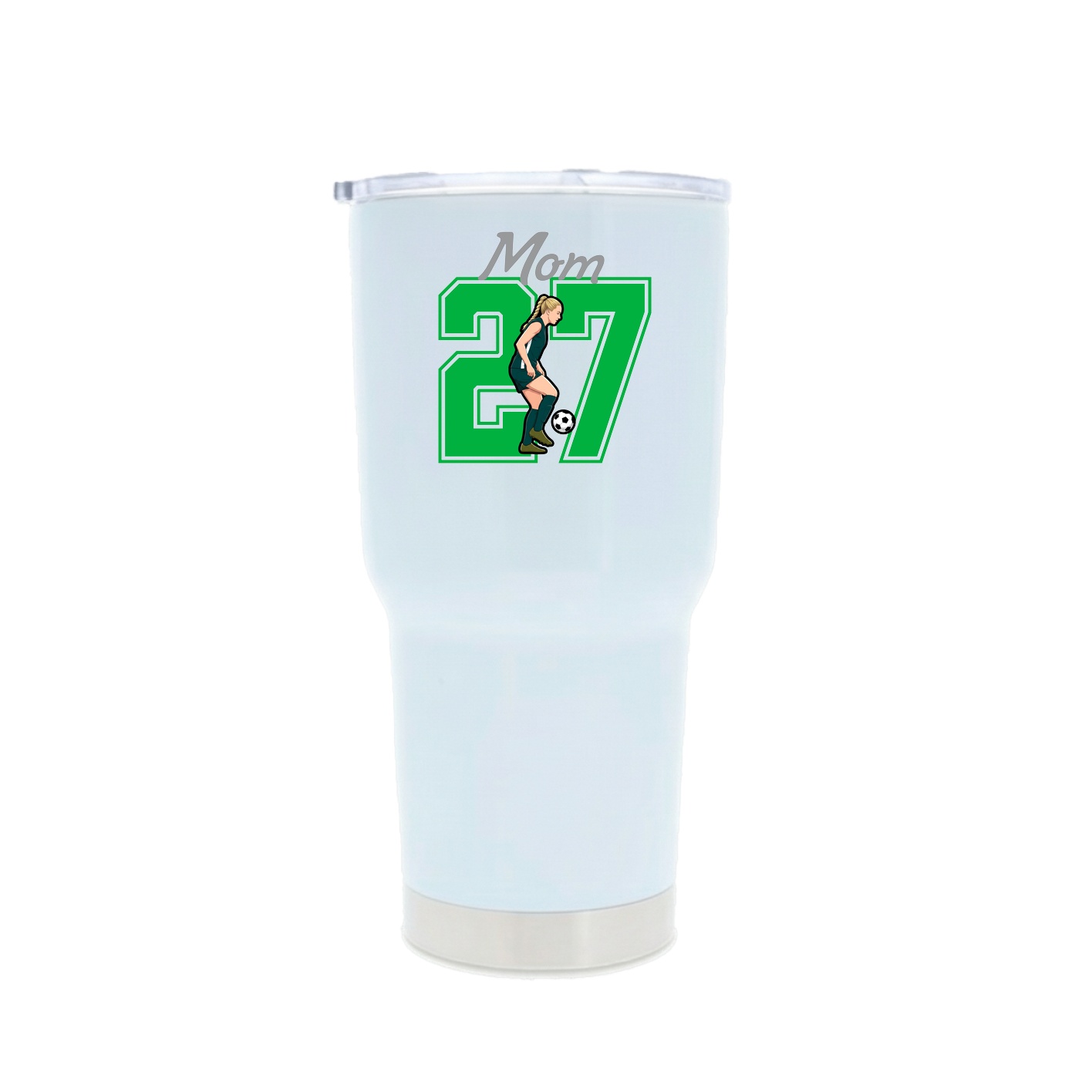 30oz Stainless Steel Tumbler — Mothers Day Shirsey in White
