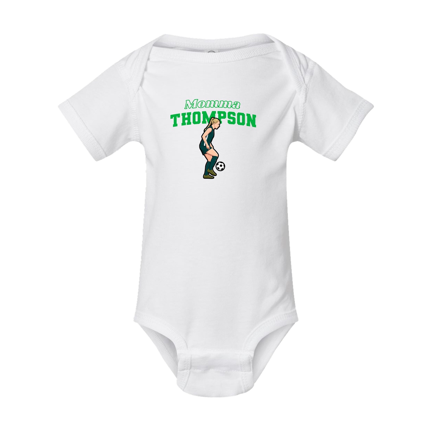 Baby Onesie — Mothers Day Block in White