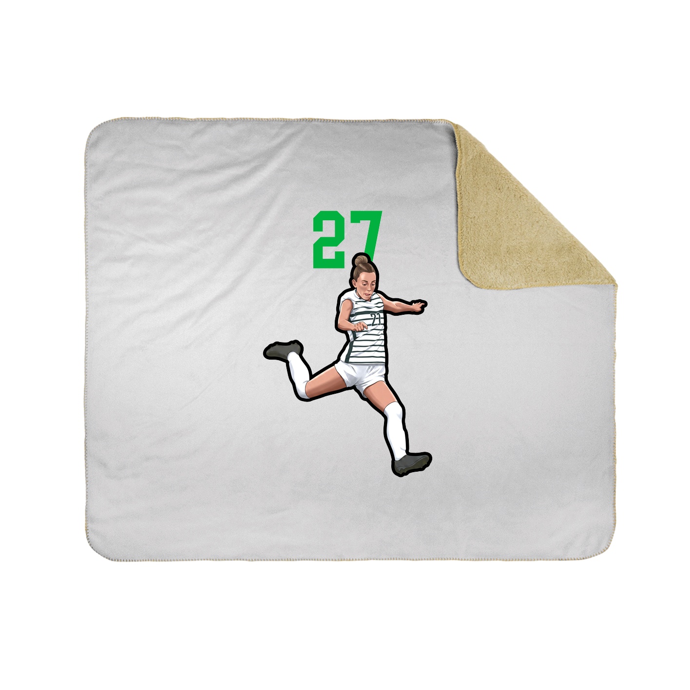 Throw Blanket — Number Top in White