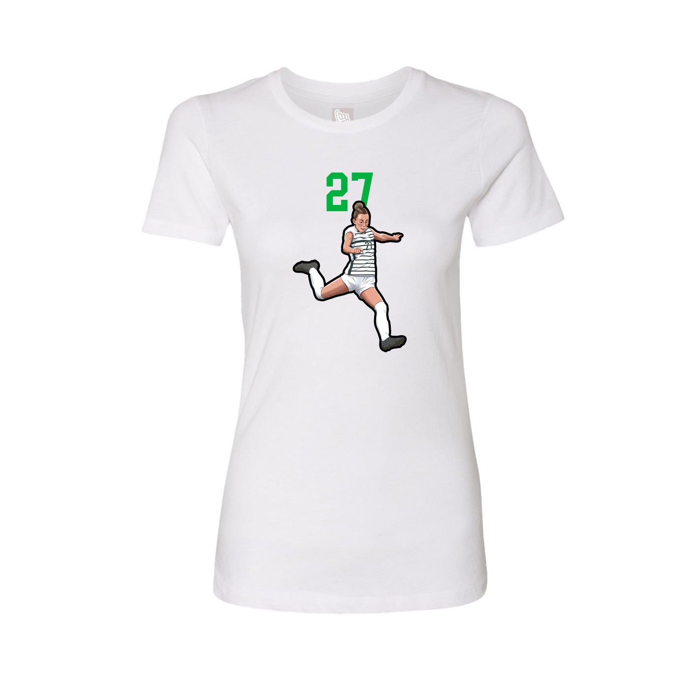 Womens Tee — Number Top in White