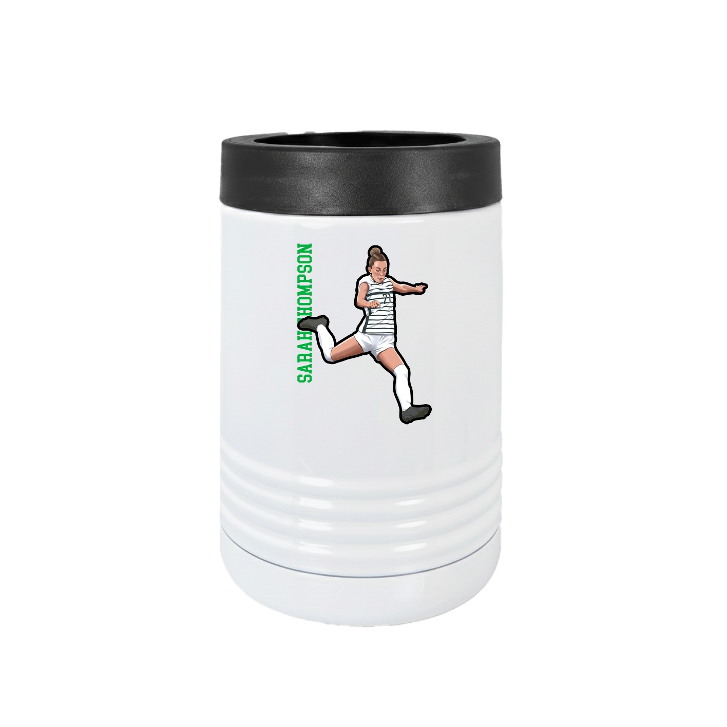 Beverage Holder — Name Vertical in White