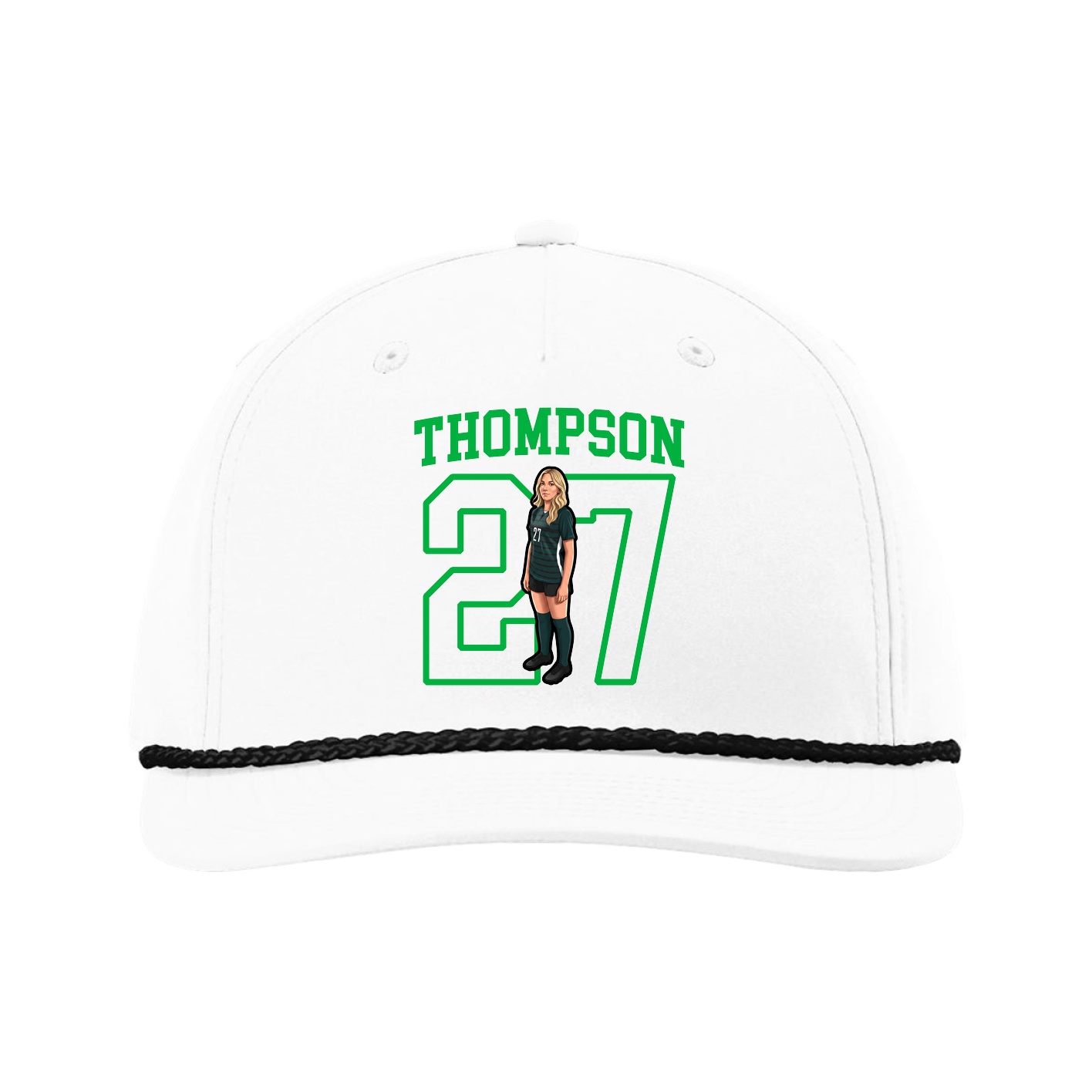Five-Panel Classic Rope Cap — Shirsey in White
