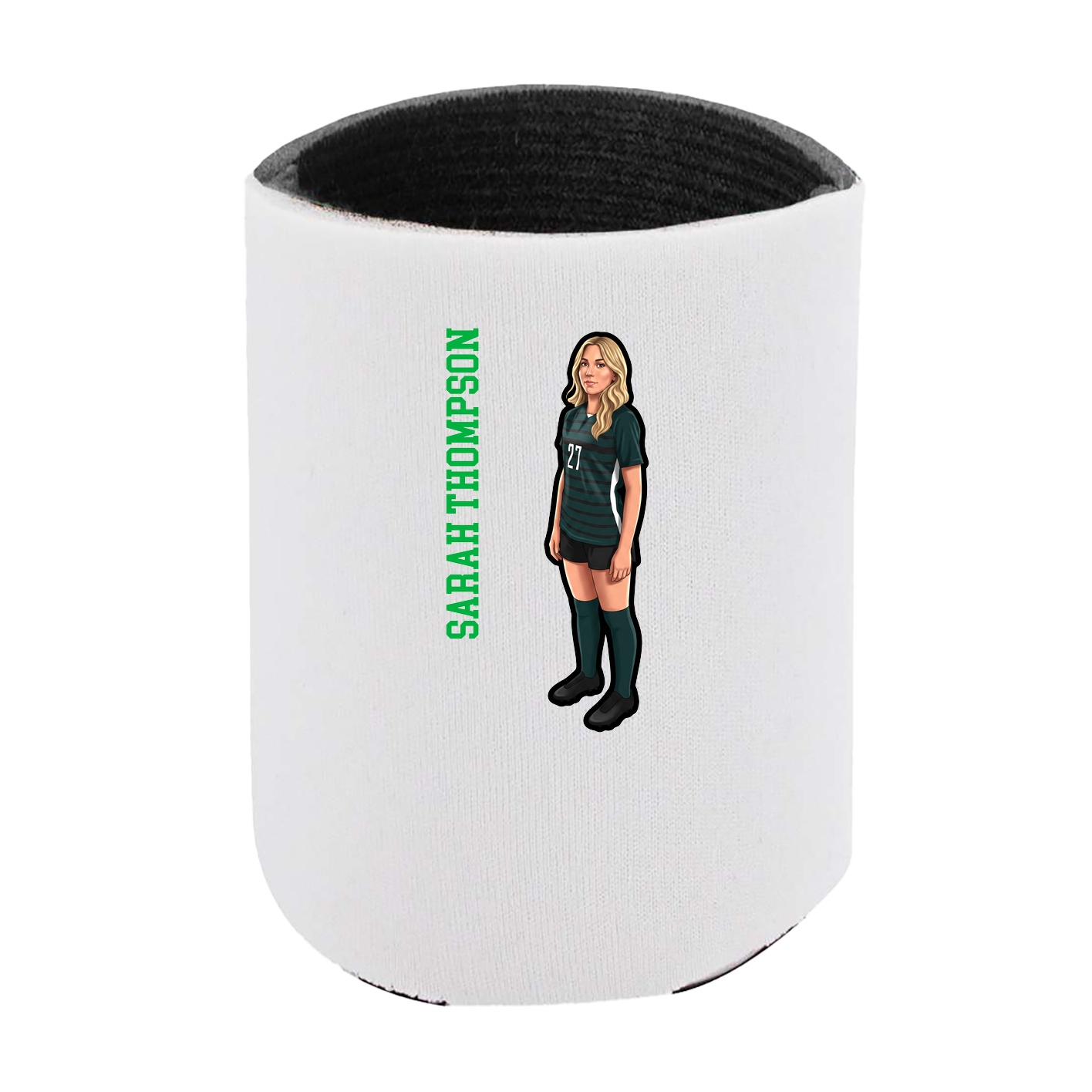 Can Holder — Name Vertical in White