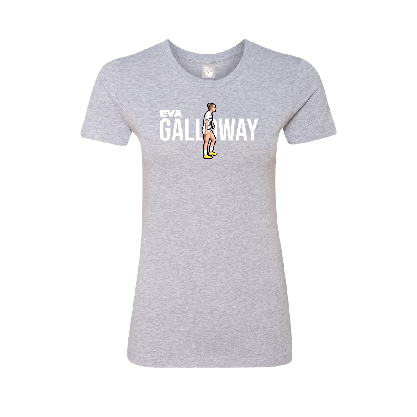 Womens Tee — Player Name in Grey