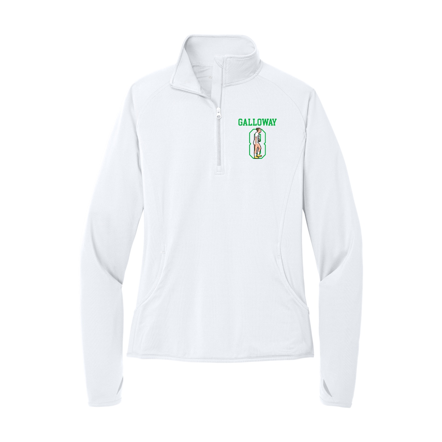 Women's Q-Zip Pullover — Shirsey in White