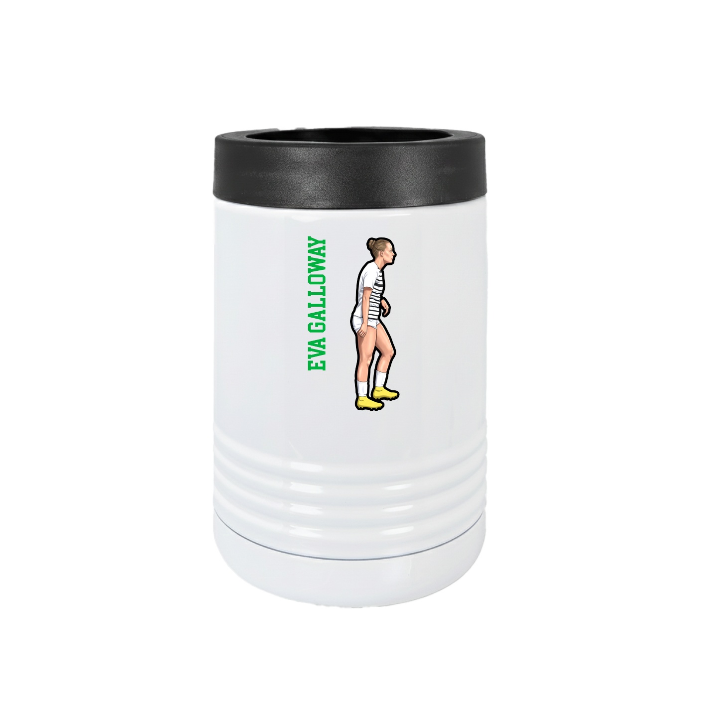 Beverage Holder — Name Vertical in White