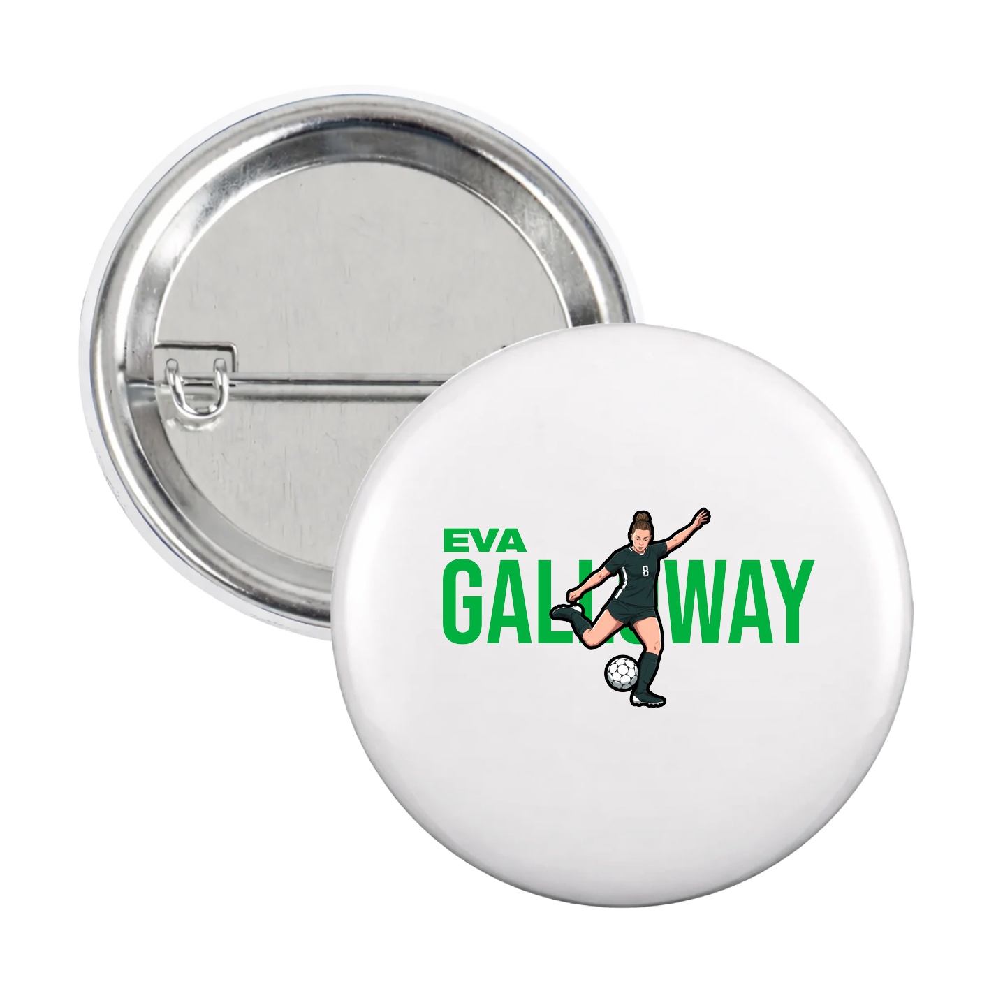 Game Day Button — Player Name in White