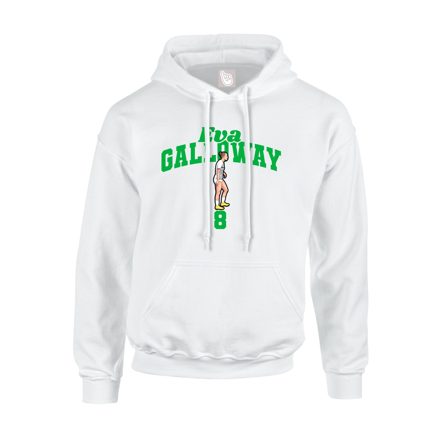 Hoodie — Signature Arch in White
