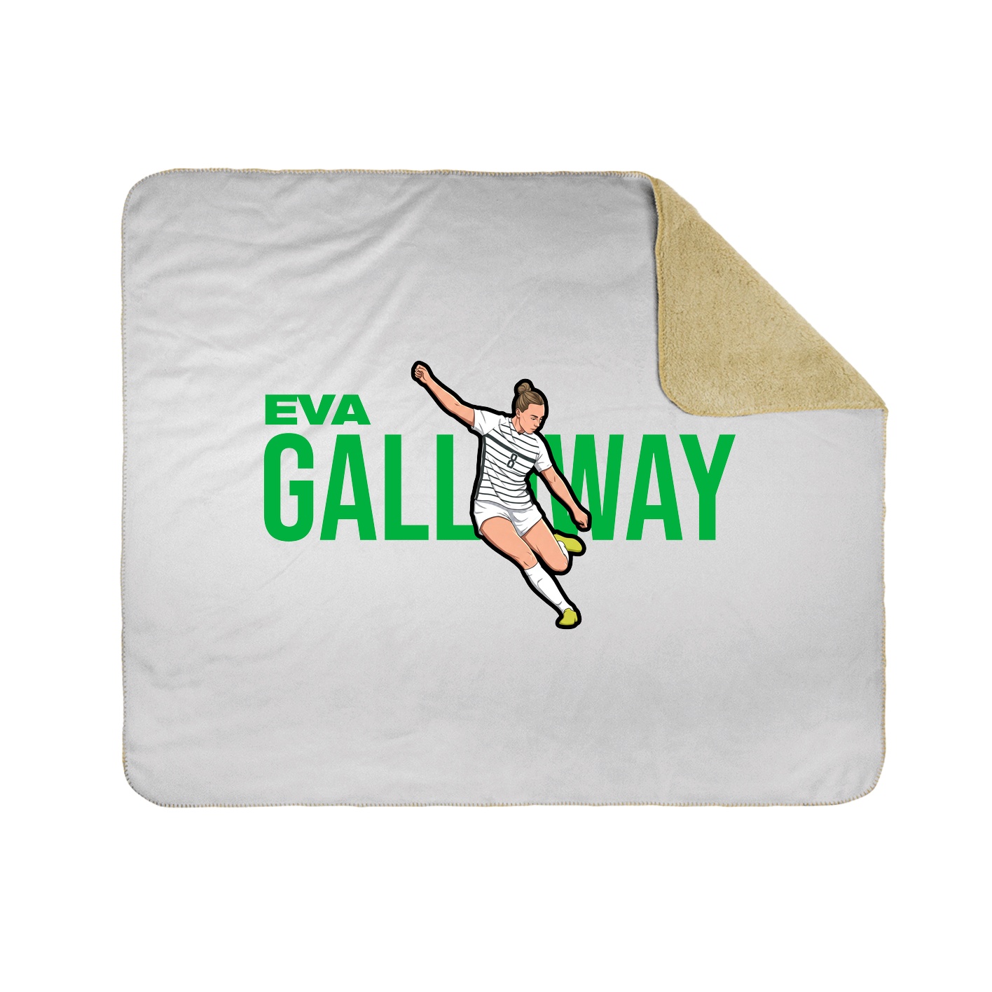 Throw Blanket — Player Name in White