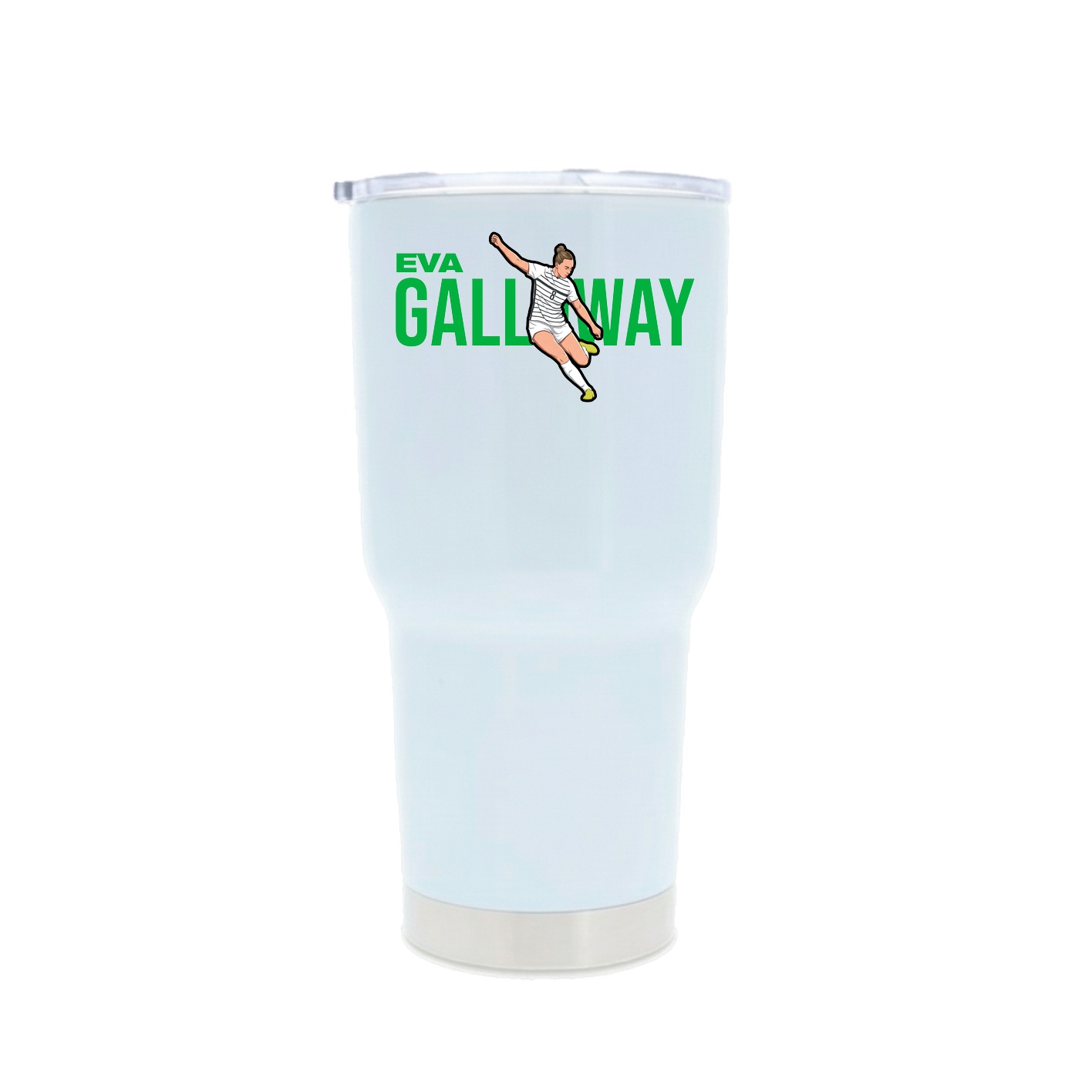 30oz Stainless Steel Tumbler — Player Name in White