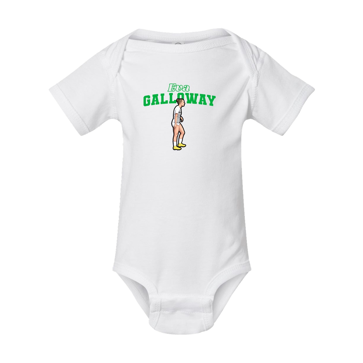 Baby Onesie — Name Arch in White