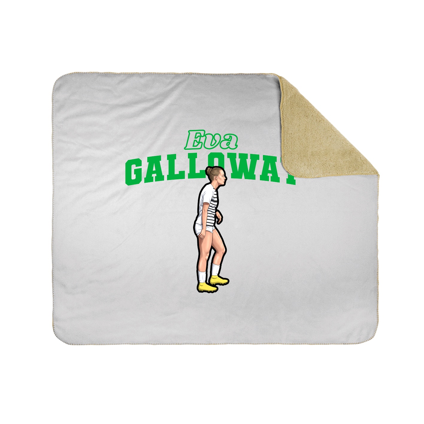 Throw Blanket — Name Arch in White