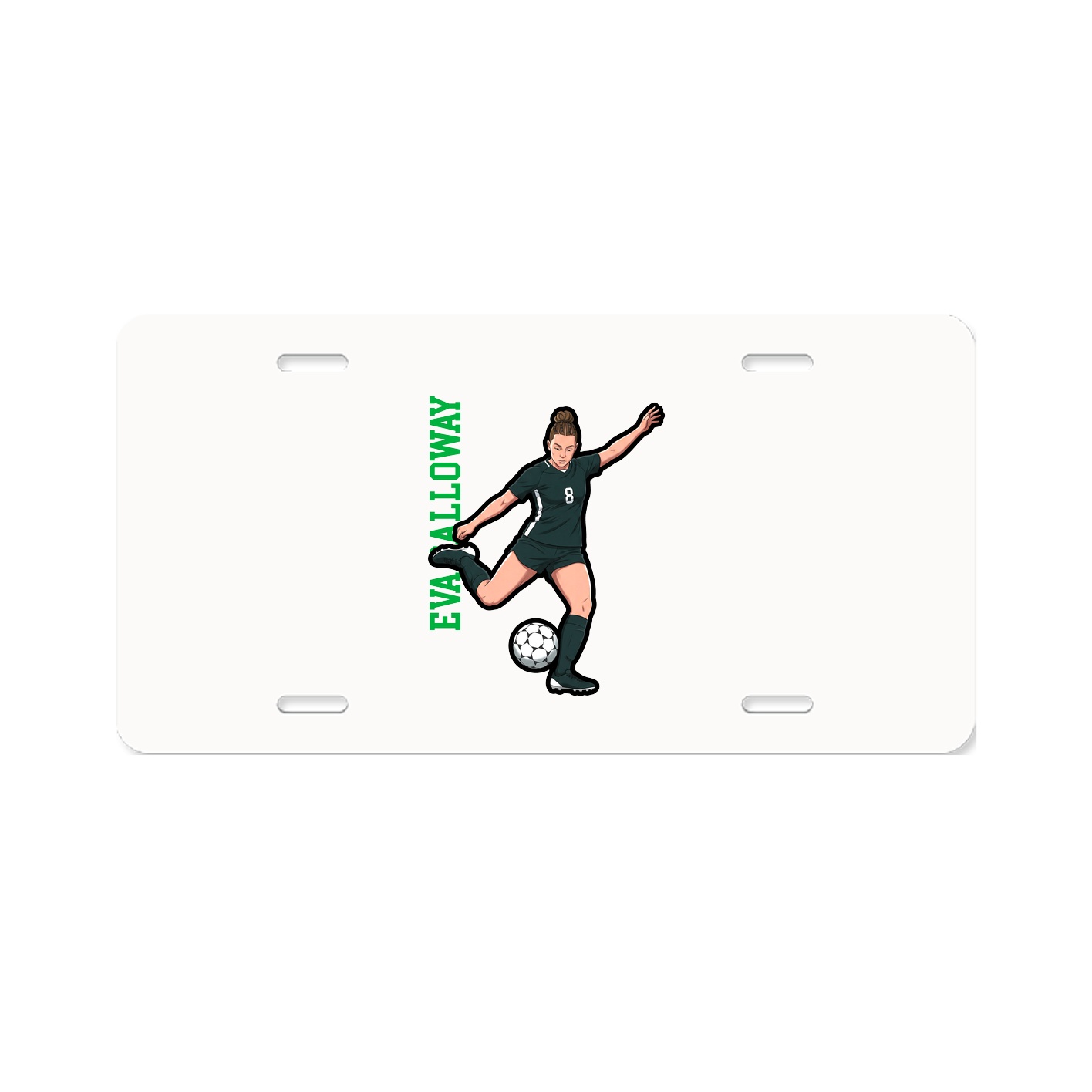 License Plate — Name Vertical in Classic