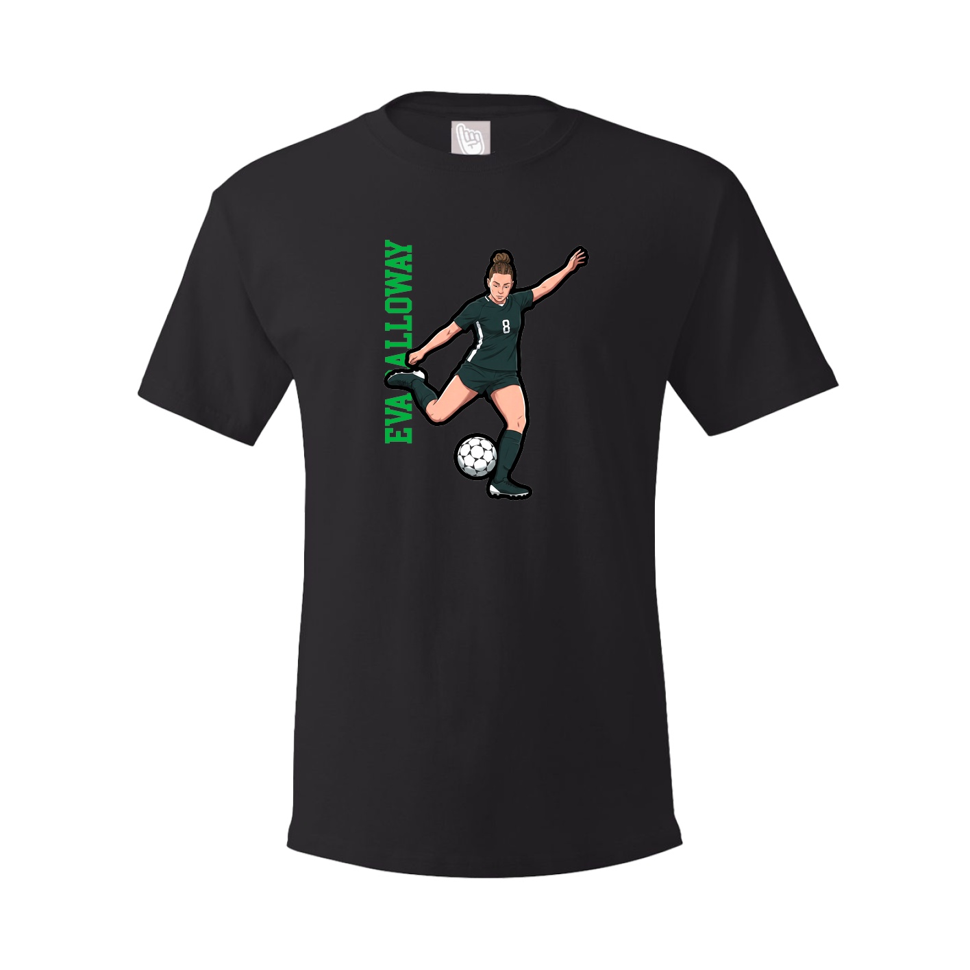 Youth Tee — Name Vertical in Black