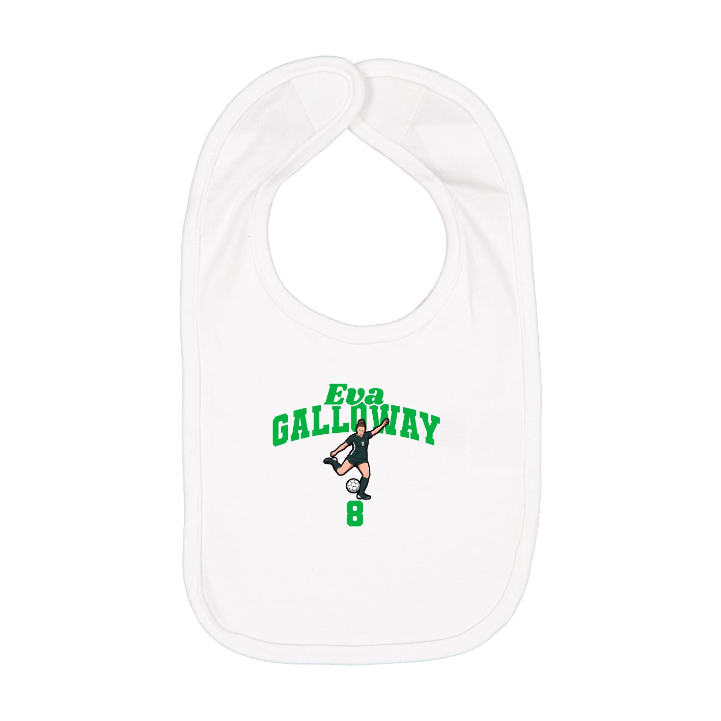 Infant Bib — Signature Arch in White