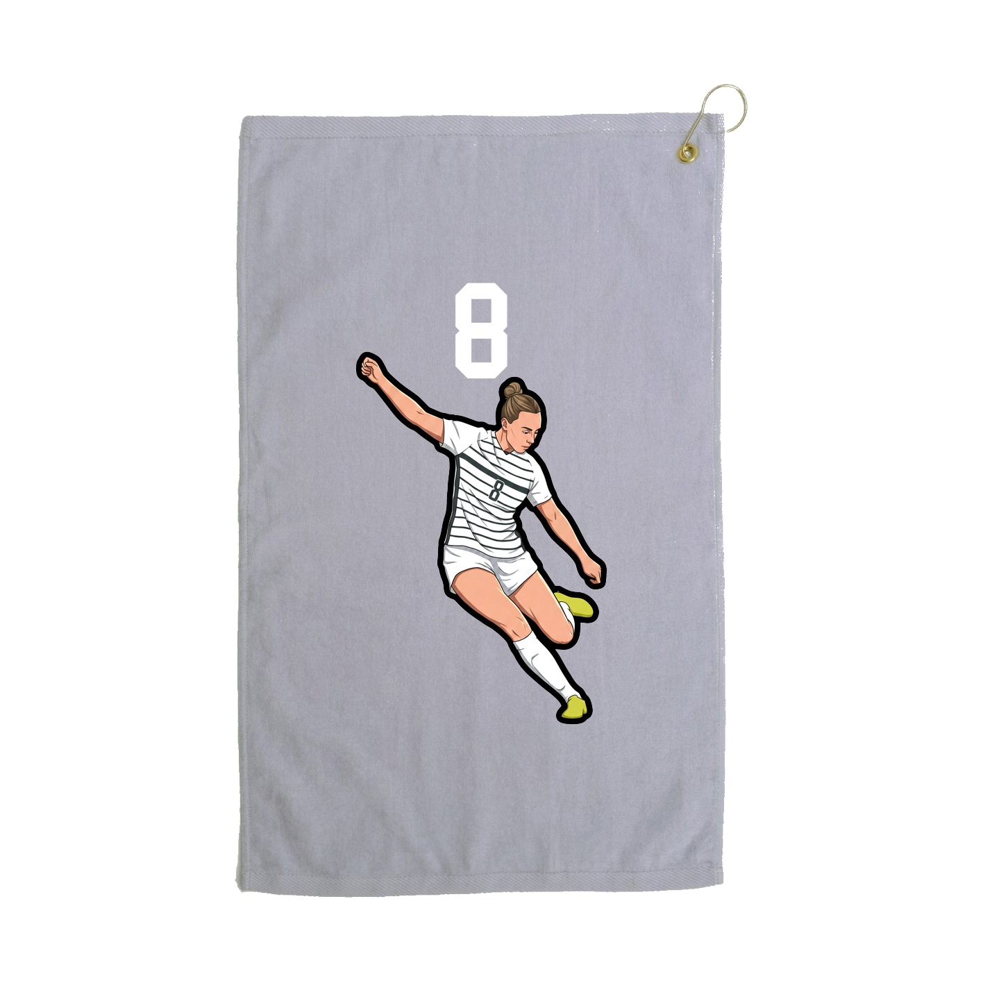 Golf Towel — Number Top in Grey