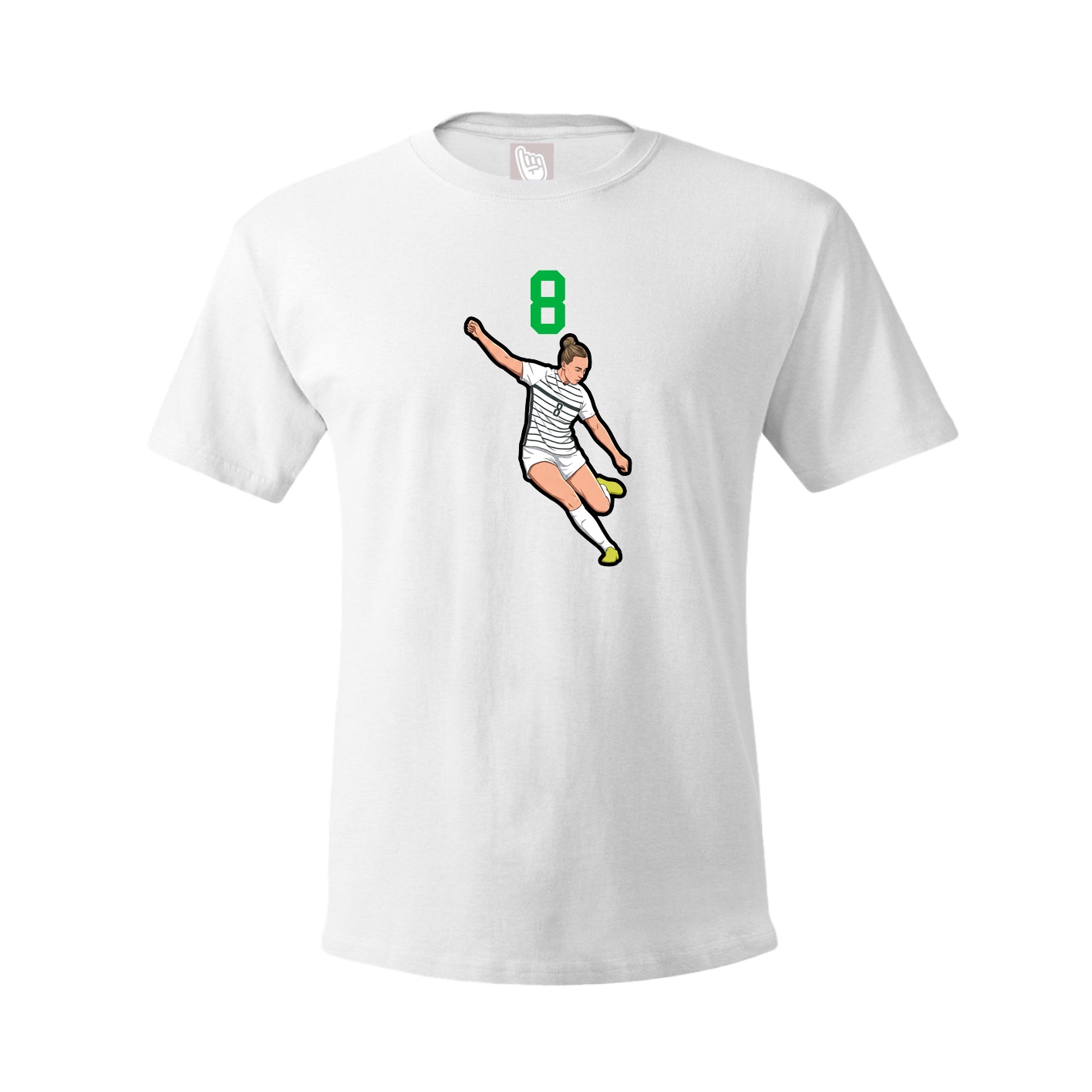 Youth Tee — Number Top in White