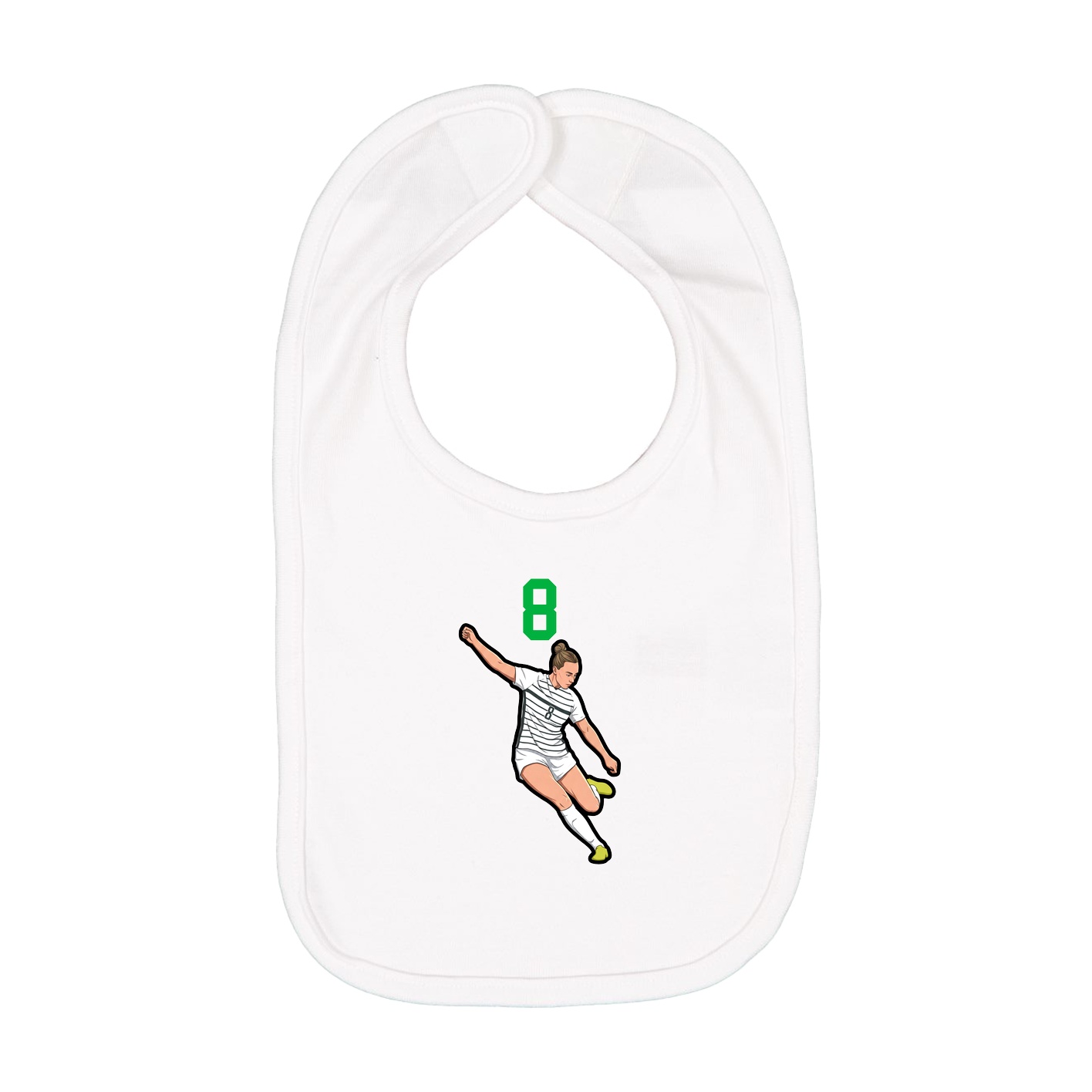 Infant Bib — Number Top in White