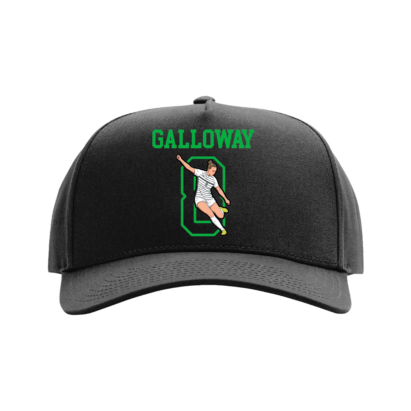 Full Fabric Five-Panel Champ Cap — Shirsey in Black