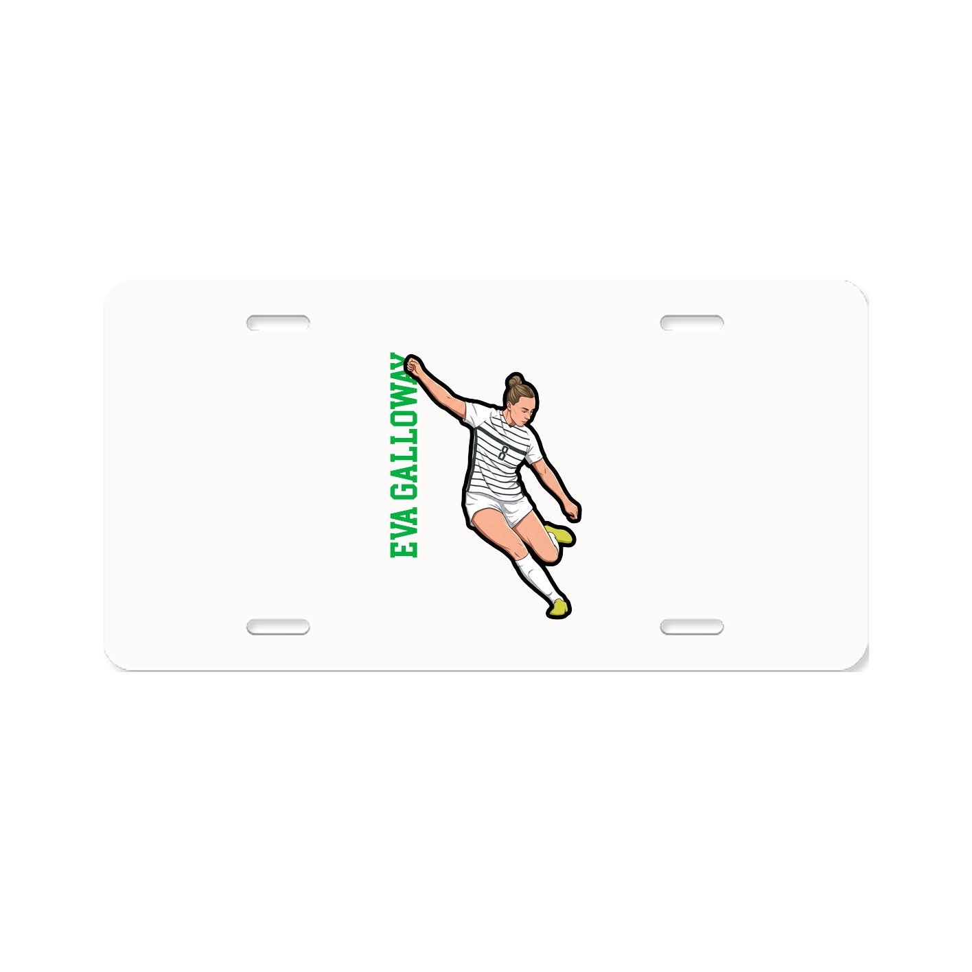 License Plate — Name Vertical in Classic