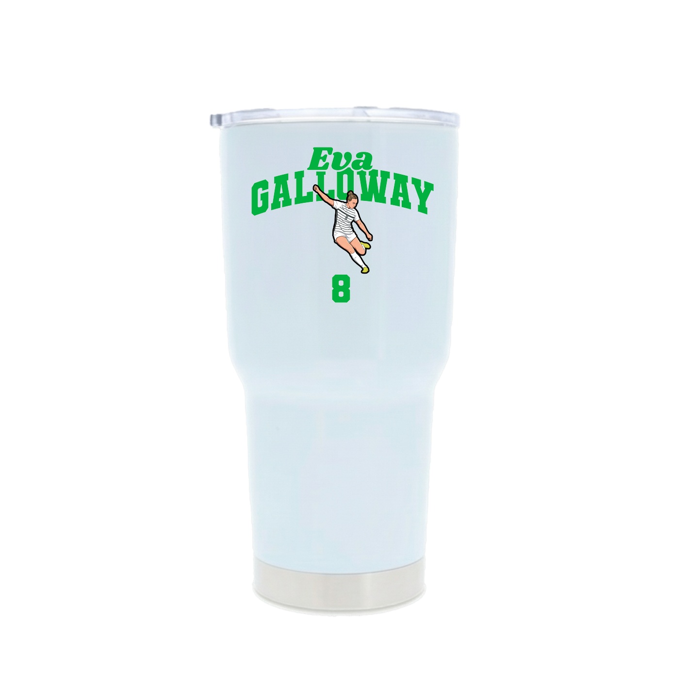 30oz Stainless Steel Tumbler — Signature Arch in White