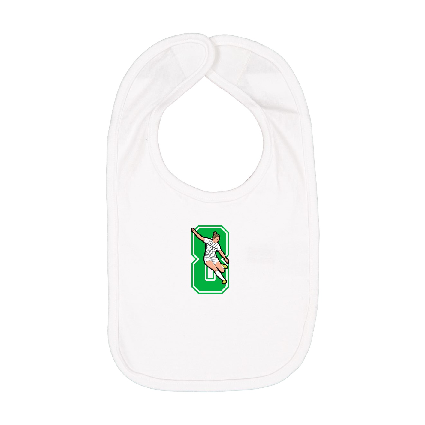 Infant Bib — Number in White