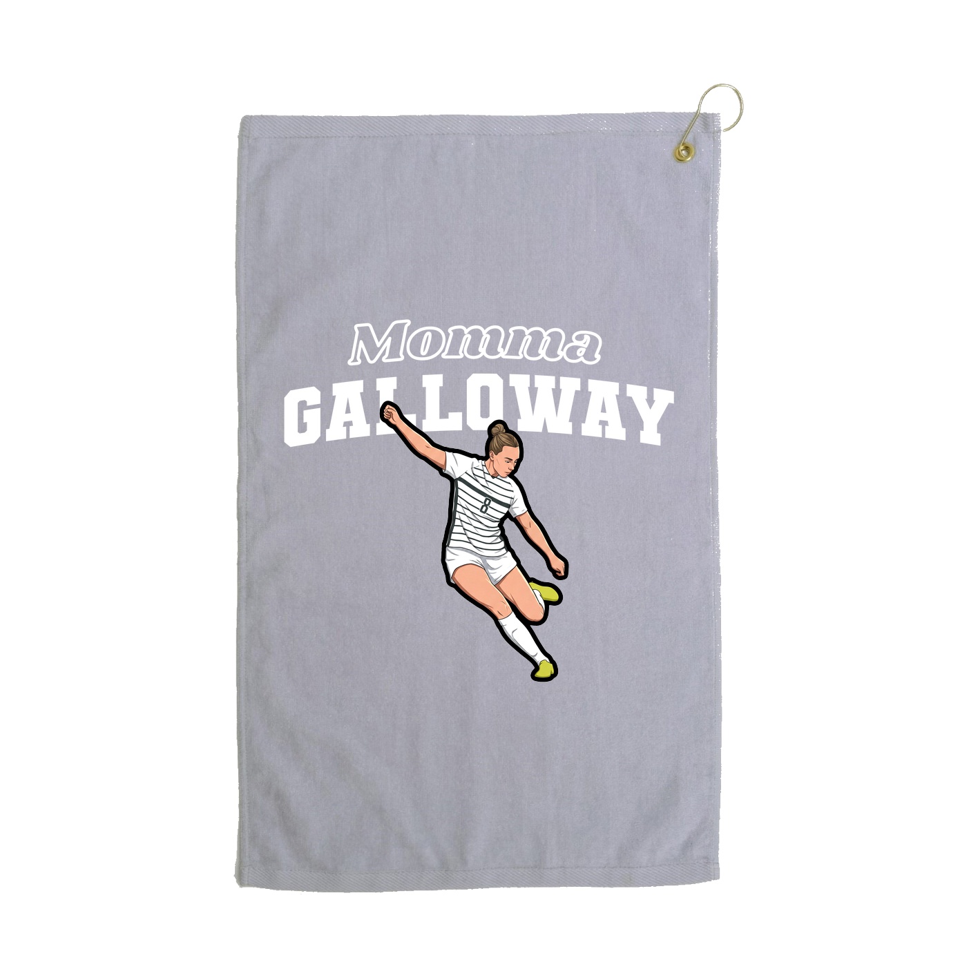 Golf Towel — Mothers Day Block in Grey