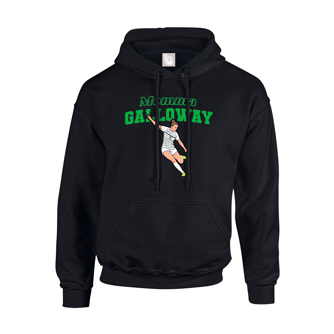 Youth Hoodie — Mothers Day Block in Black