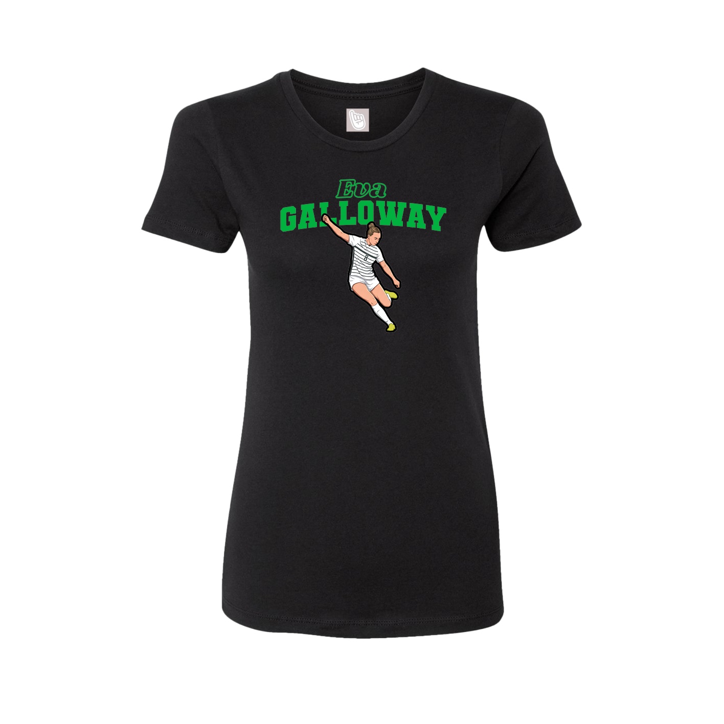 Womens Tee — Name Arch in Black