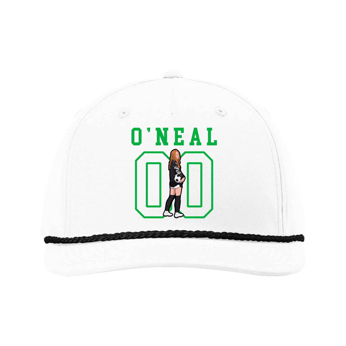 Five-Panel Classic Rope Cap — Shirsey in White