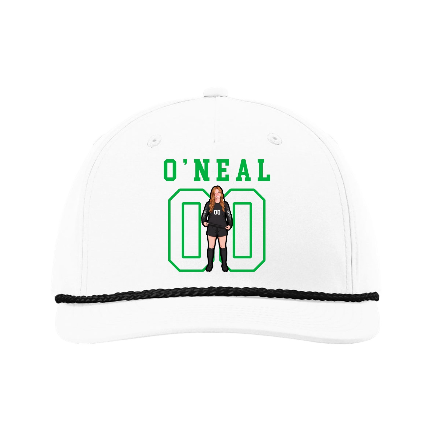 Five-Panel Classic Rope Cap — Shirsey in White