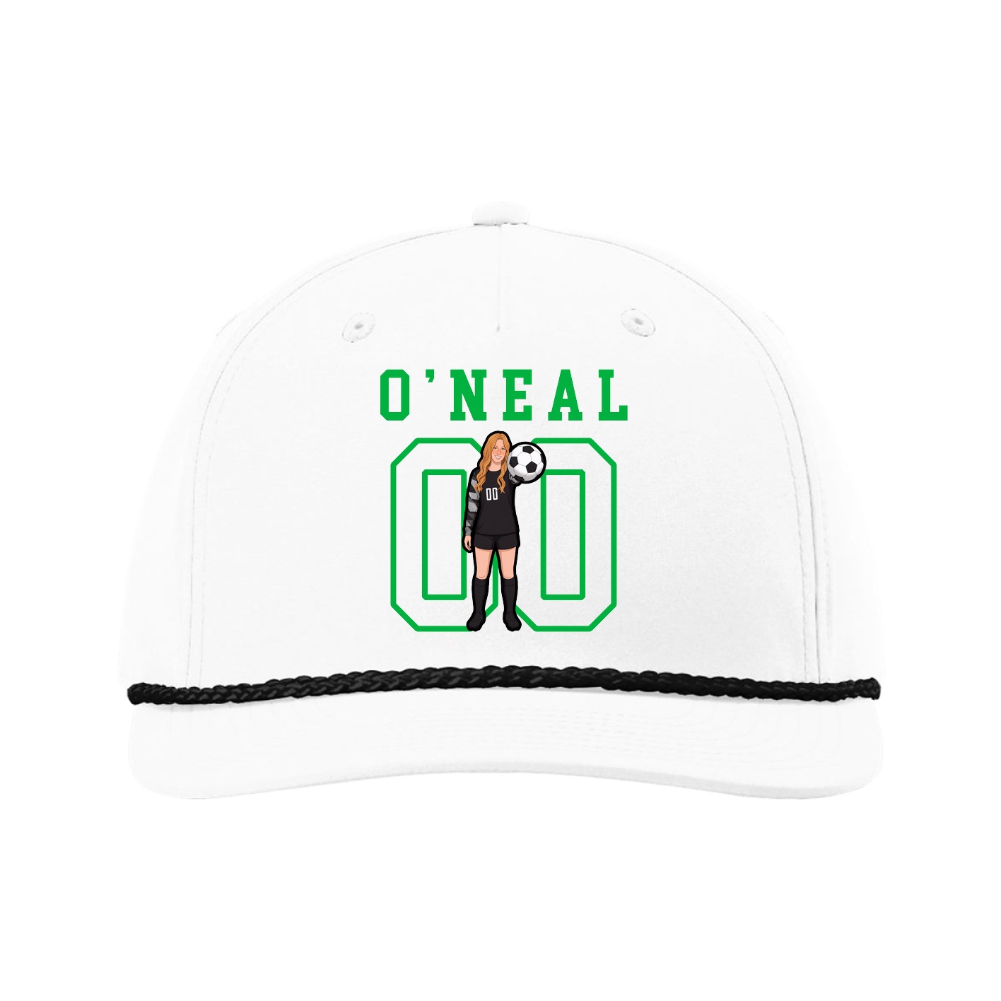 Five-Panel Classic Rope Cap — Shirsey in White