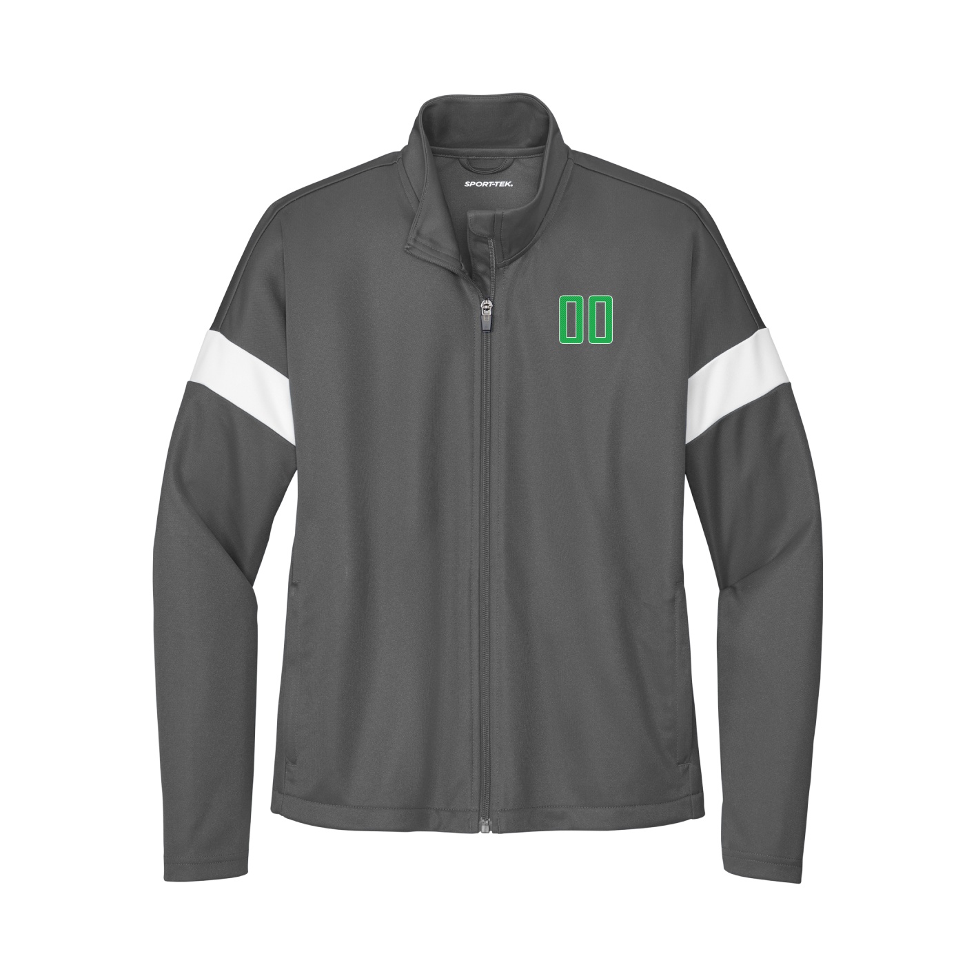 Womens Team Travel Full-Zip Jacket — Front Shirsy in Gray/White
