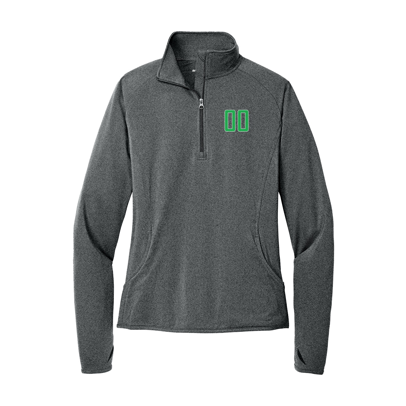 Women's Q-Zip Pullover — Front Shirsy in Grey