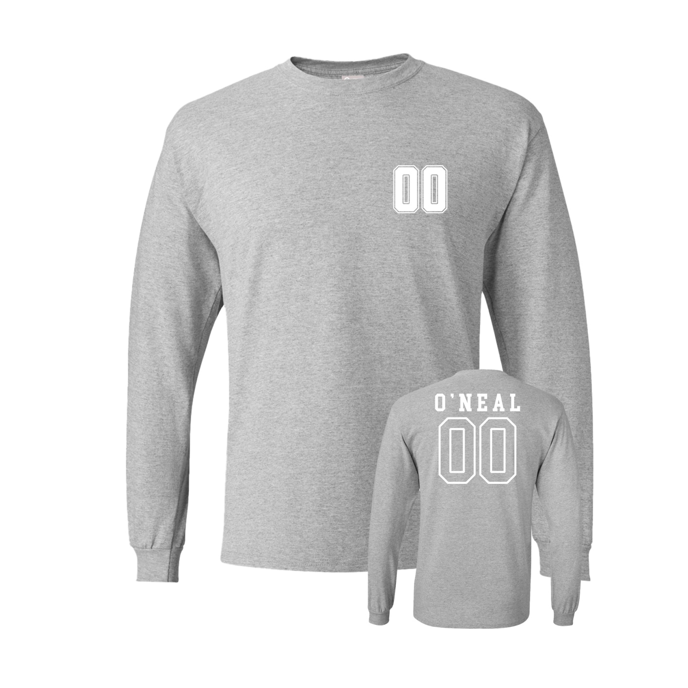Long Sleeve Tee — Chest Back in Grey